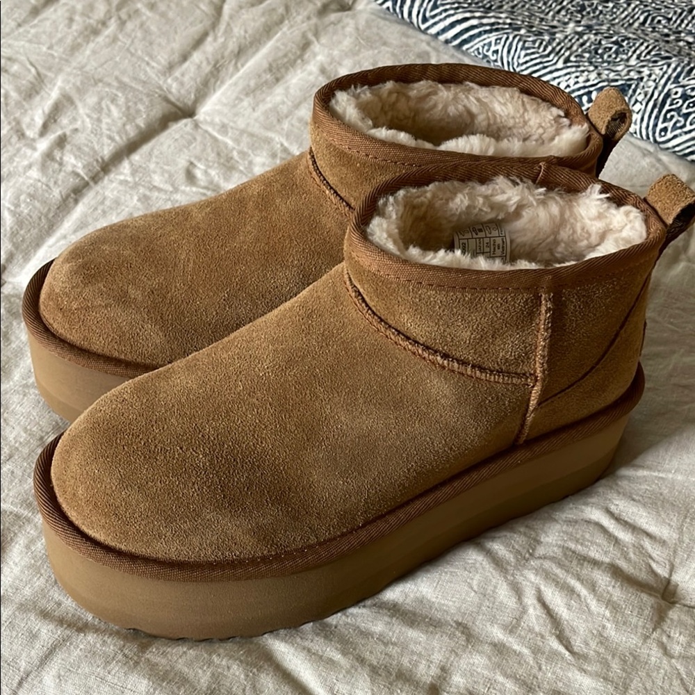 Ugg Cozy Tan Suede Ankle Boots